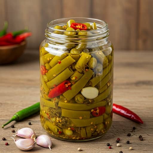 طرز تهیه ترشی لوبیا سبز مجلسی