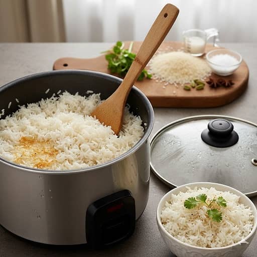 طرز پخت برنج در پلوپز