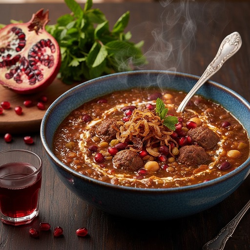 طرز تهیه آش انار تهرانی