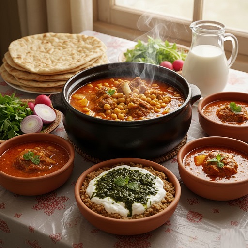 طرز تهیه آبگوشت کلم قمری همدان