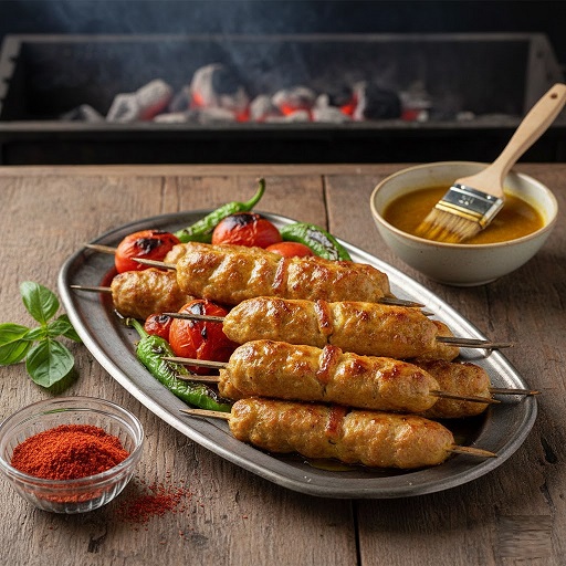 طرز تهیه کباب کوبیده مرغ با دنبه گوسفندی