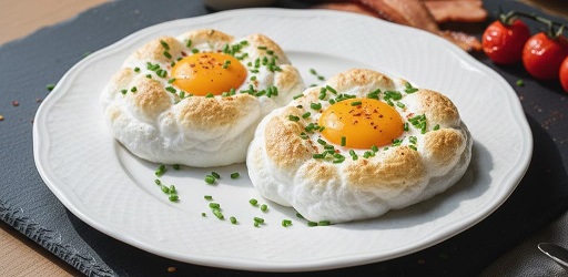 آموزش گام به گام پخت تخم مرغ ابری