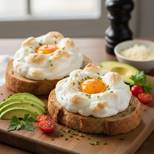 طرز پخت تخم مرغ ابری برای صبحانه فانتزی