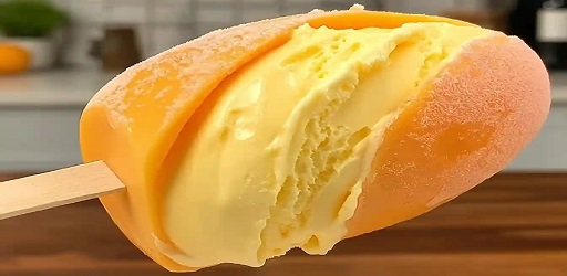 مراحل گامبهگام تهیه بستنی سه بعدی انبه
