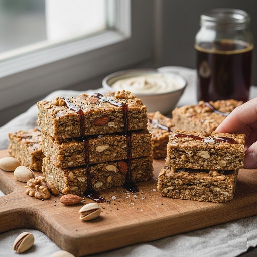 طرز تهیه پروتئین بار خانگی با ارده و شیره