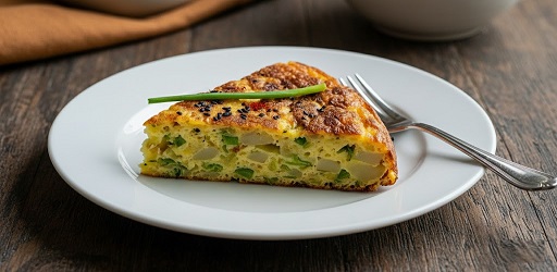 مراحل قدم به قدم تهیه کوکو پیازچه و سیب زمینی