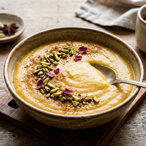 طرز تهیه فرنی کدو حلوایی