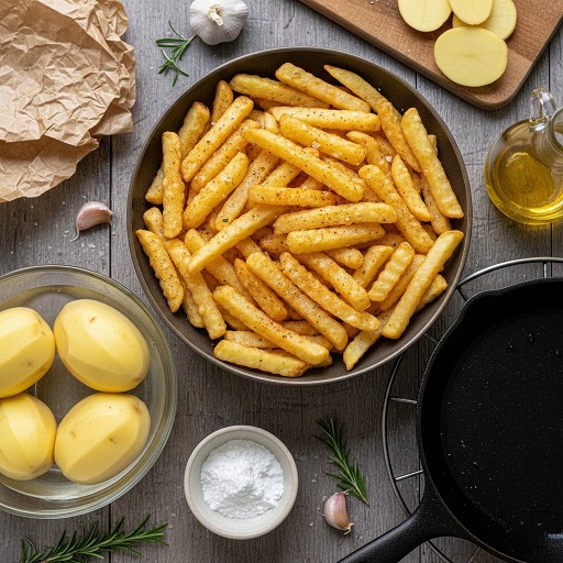 ترفند ترد شدن سیب زمینی سرخ کرده با بکینگ پودر